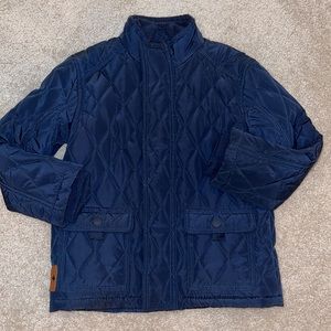 Blue quilted jacket